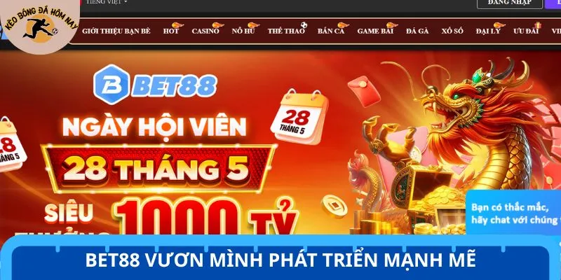 Bet88 vươn mình phát triển mạnh mẽ