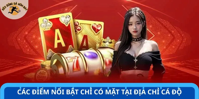 Các điểm nổi bật chỉ có mặt tại địa chỉ cá độ